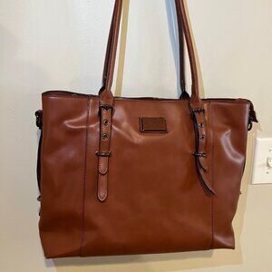 MOSISO Waterproof, Faux Leather Shoulder Laptop Bag